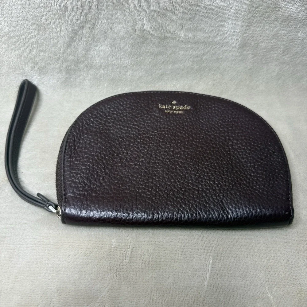 Kate spade NY Jackson Half‎ Moon Wristlet Brown